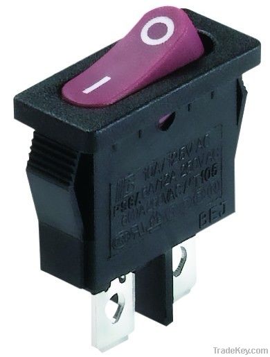 Low current Single pole single throw rocker switch with UL, VDE, ENEC safety certificate