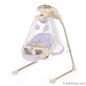 Fisher-Price Papasan Baby Cradle Swing in Starlight White