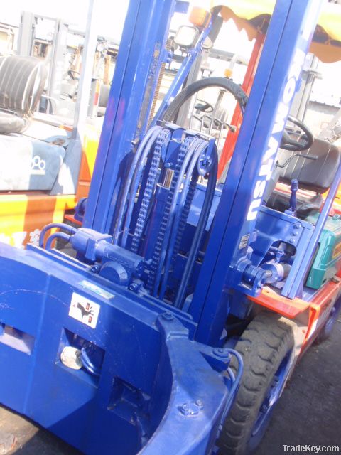 used komatsu 3t forklift with paper roll clamp