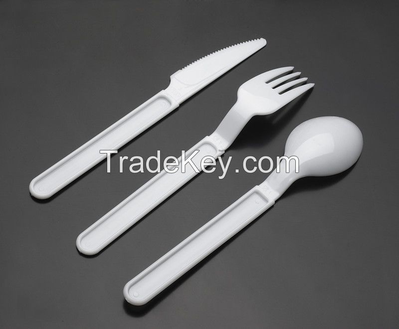 Heavy Duty Plastic Cutlery in white color