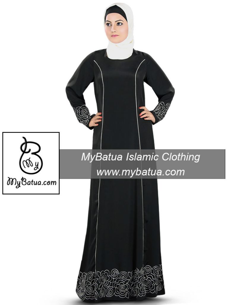 MyBatua Women's Wholesale Raameen Black Abaya AY-333 