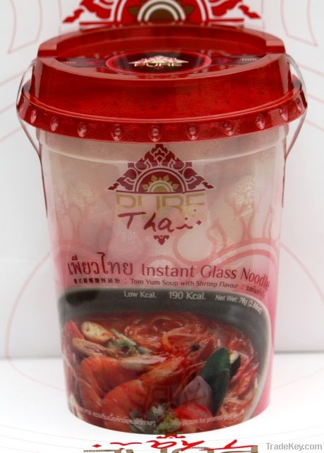 Instant glass noodle tom yum soup with shrimp flavour