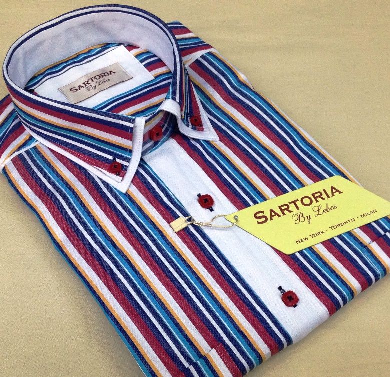 Double collar mens shirts (model Bartack)