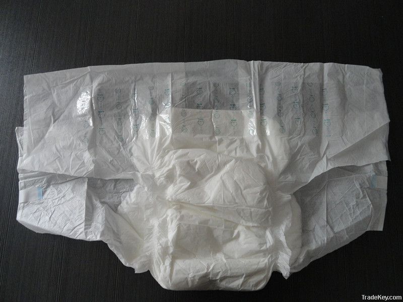 disposable adult diaper with breathable clothlike backsheet waist band