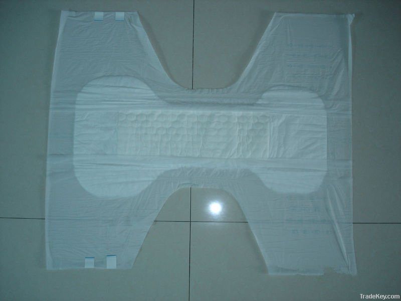 disposable adult diaper with breathable clothlike backsheet waist band