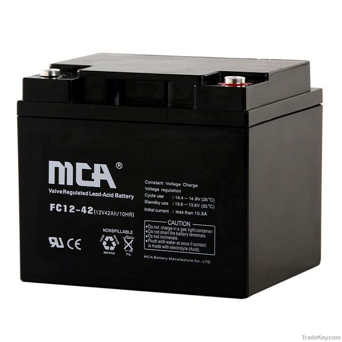 VRLA  battery + AGM battery 12v-42ah