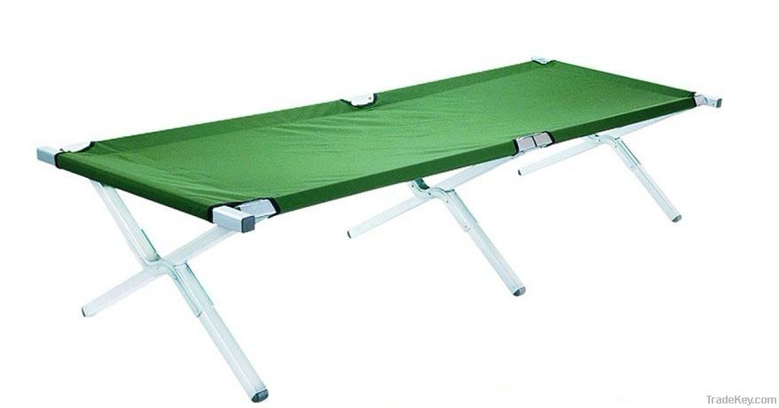 Aluminum folding camping bed