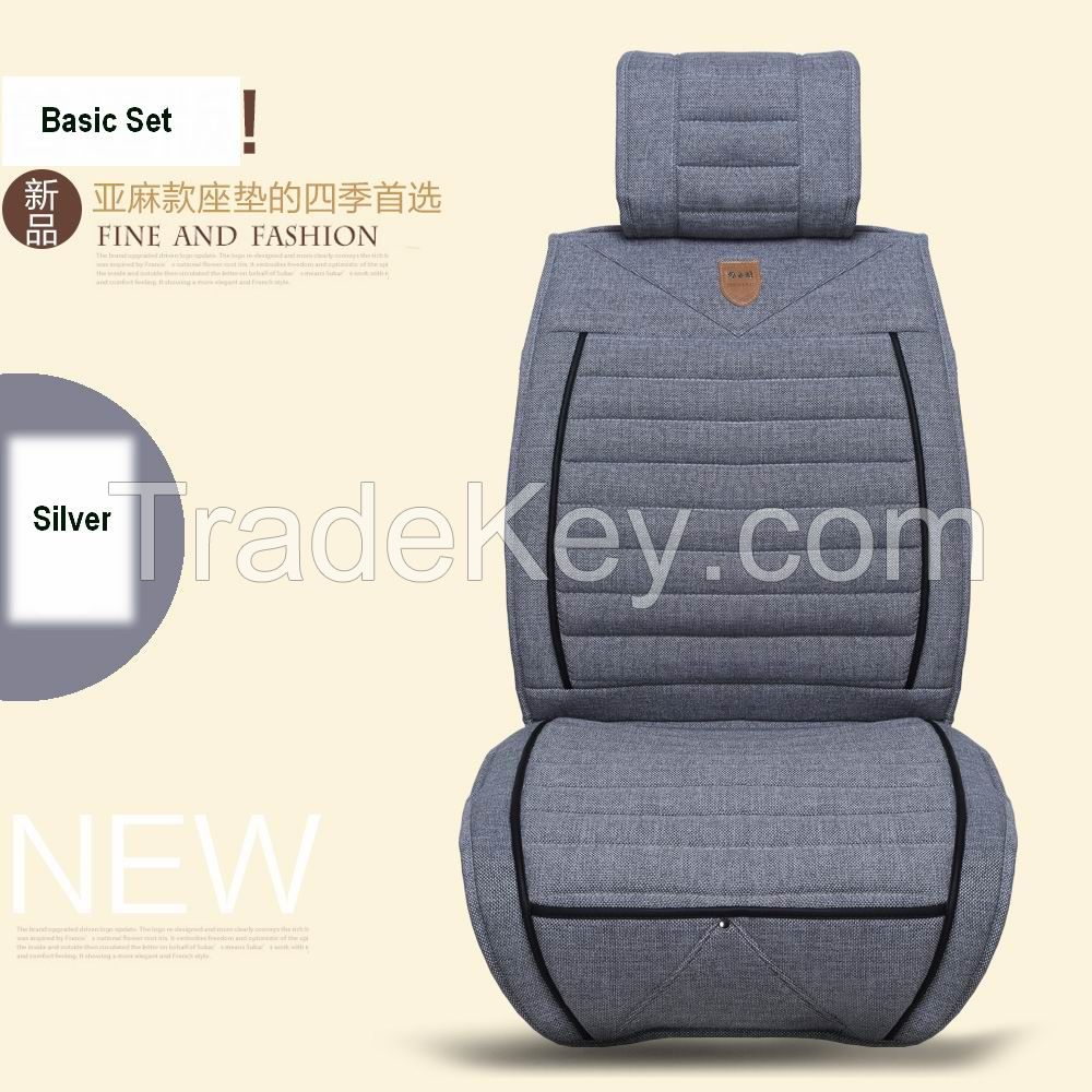 grey linen seat cushion