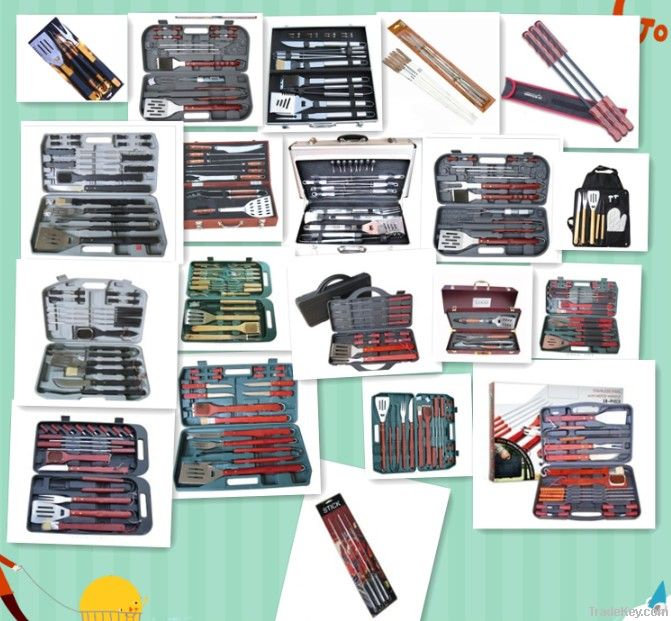 bbq tool, apron bbq set, aluminium bbq tool set