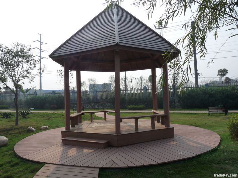 Firm/durable WPC wood plastic composite pavilion/gazebo