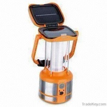 solar camping lantern with rechargeavle battery