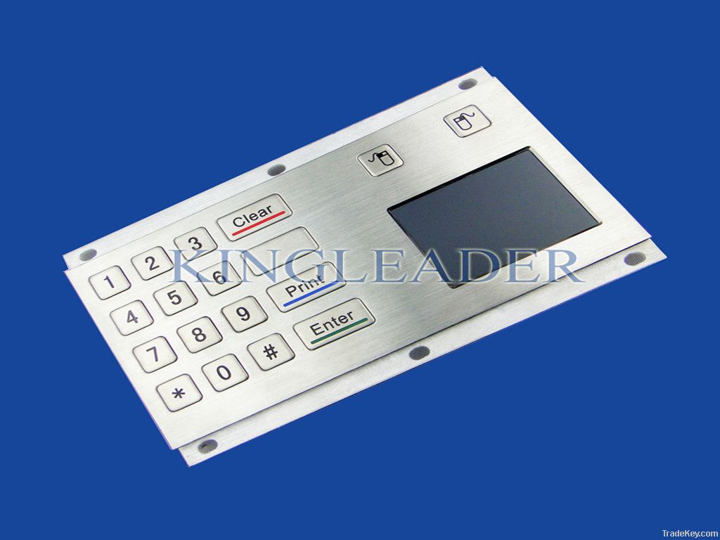 Rugged industrial numberic keypad with touchpad