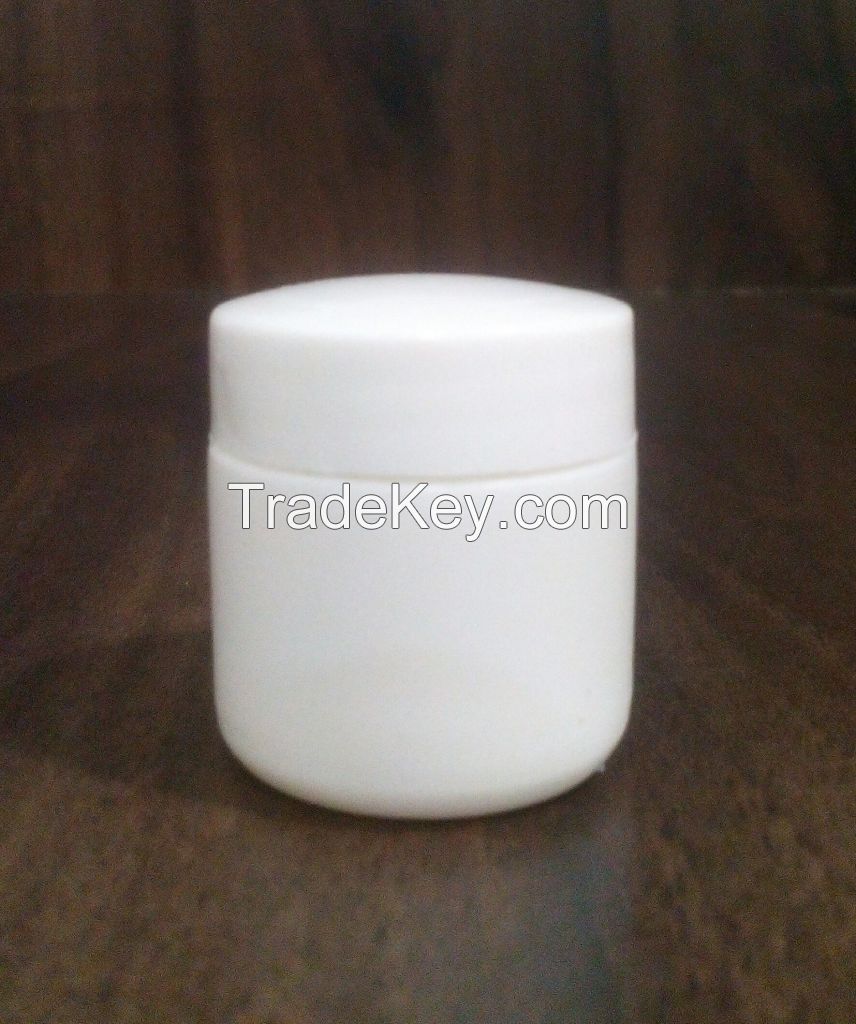 small cream container