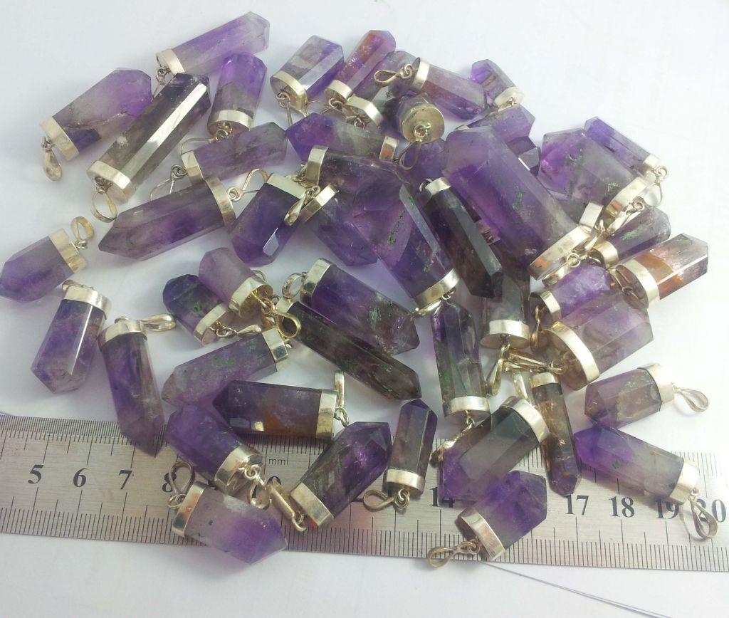 AMETHYST PENDANTS STERLING SILVER 