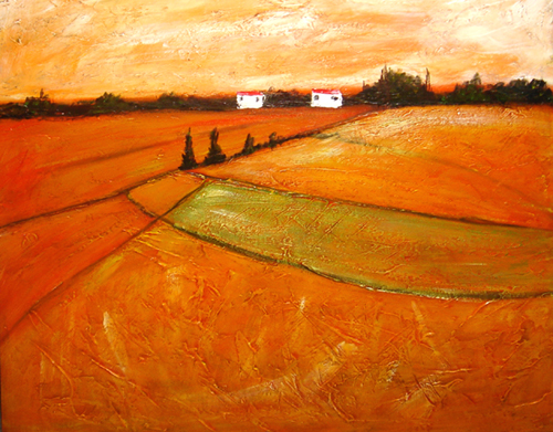 oil painting(countryside landscape)