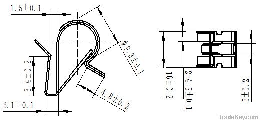 Metal spring clamp