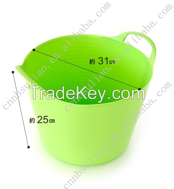 flexible pe bucket, plastic bucket wholesale, garden bucket