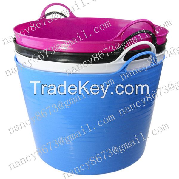 flexible pe bucket, plastic bucket wholesale, garden bucket