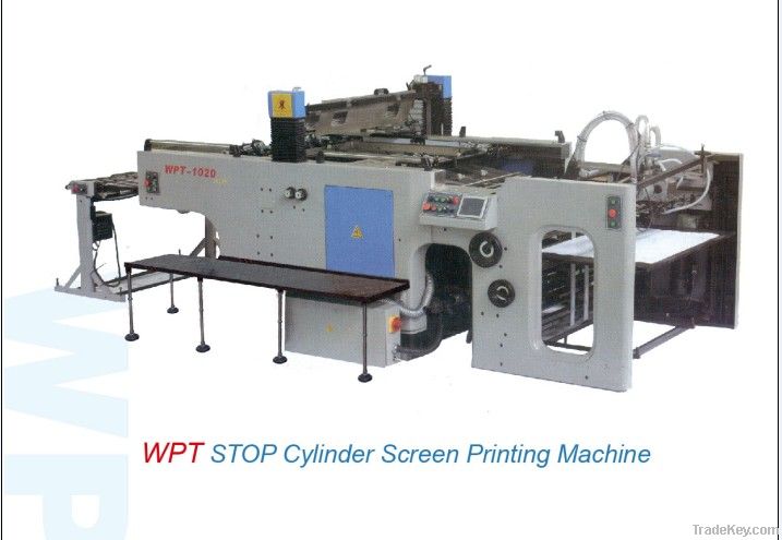 Stop cylinder screen printing machine