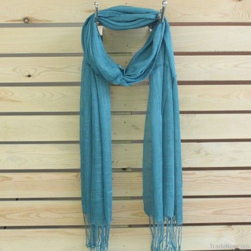 Plain Viscose Scarf Turquoise