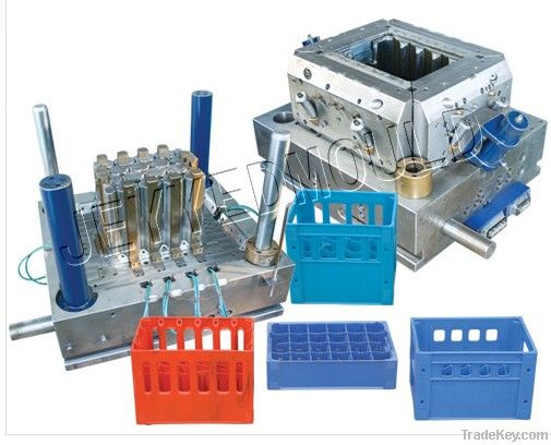 Plastic injection turnover box mould