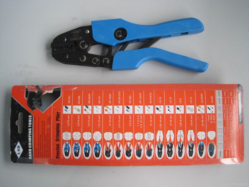 AN-10 terminal crimping tool for non-insulated cable links