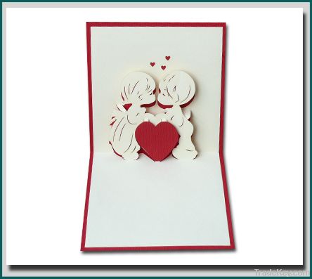 Kiss 3D Pop up greeting card