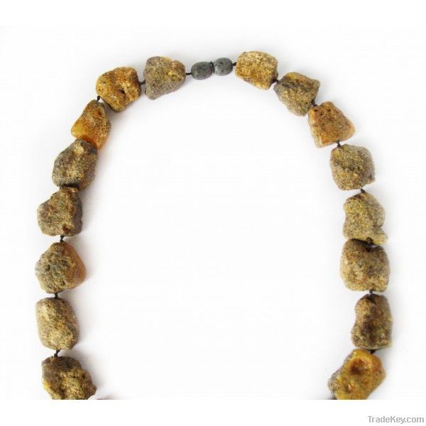 Raw amber necklace