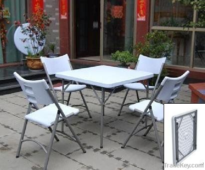 plastic folding square table