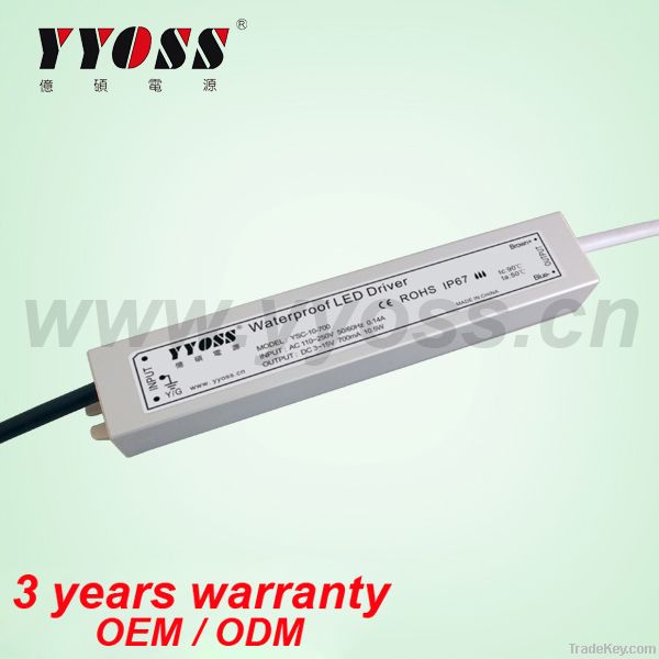 3 years warranty 700mA 10W 20w led driver