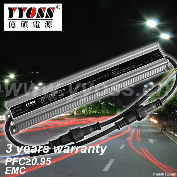 24V&12V 30W High Efficiency Waterproof IP67 Constant Current LED Drive