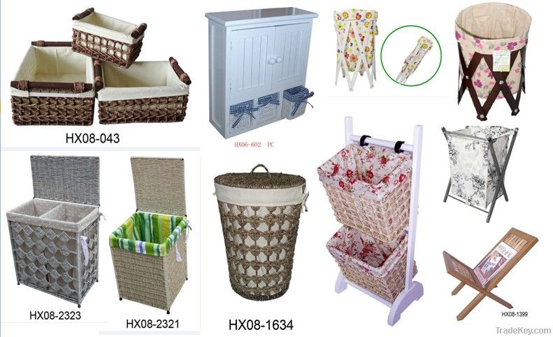 Manufacturer Household Items, baskets, cabinets, storage bags etc