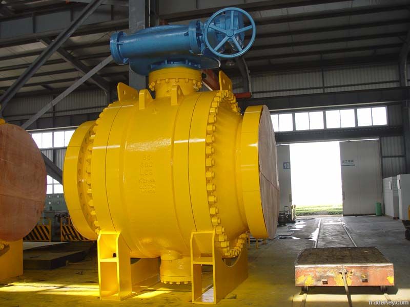 Big size trunnion ball valve