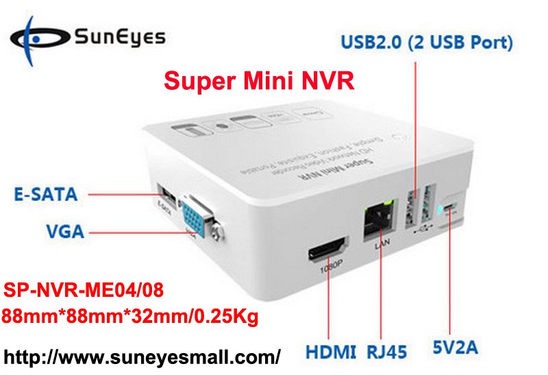 SUPER MINI NVR Network HD Video Recorder 720P/1080P Support ONVIF 1080P HDMI Output