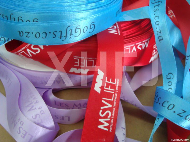 High quality custom printed satin ribbons