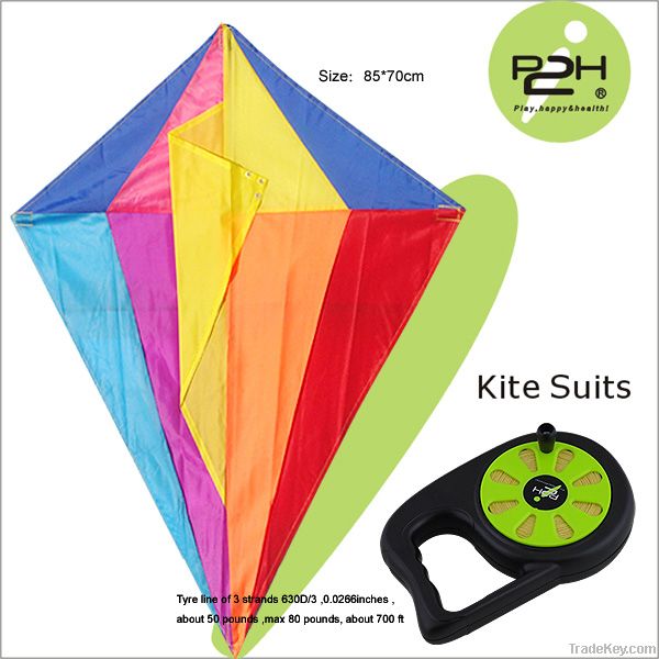 IP2H kite suits/Diamond kite+kite reel+kite line 85*70cm