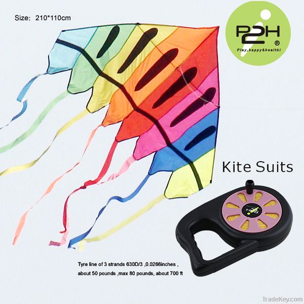 IP2H kite suits/Triangel kite+kite reel+kite line 210*110cm