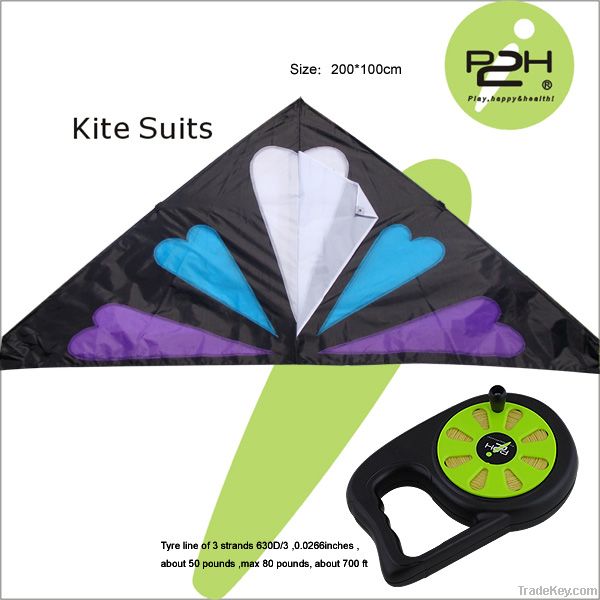 IP2H kite suits/Triangel kite+kite reel+kite line 200*110cm