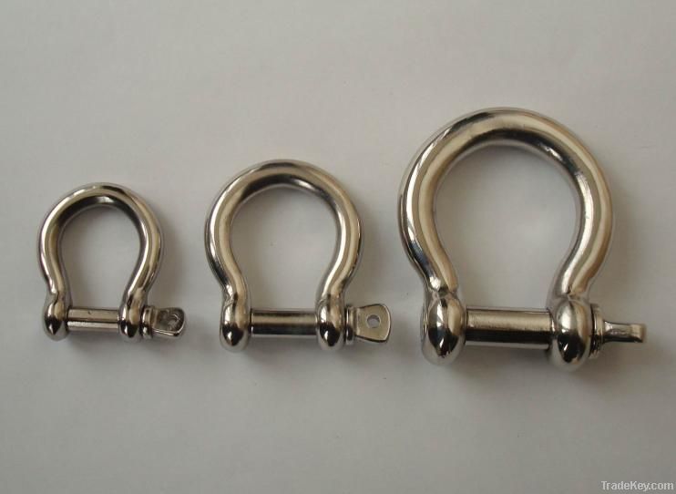 European type stainless steel bow shackle