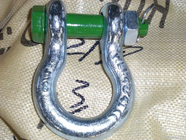 drop forged bow shackle with bolt pin
