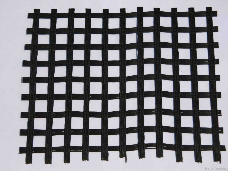 high strength warp knitted polyester geogrid
