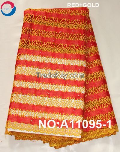 New arrival african embroidery lace guipure lace fabric