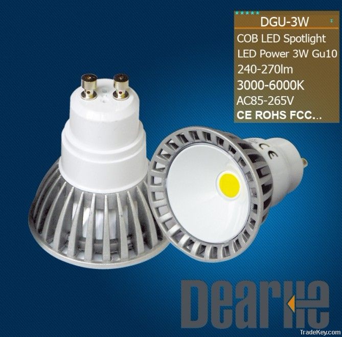 new design&power saving 3W GU10 LED SPOT LIGHT