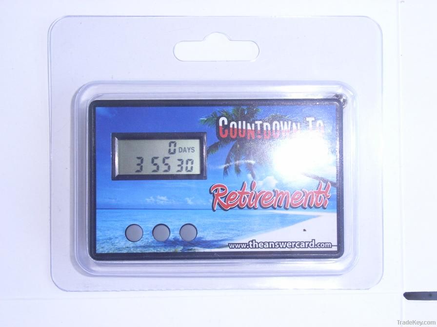 card timer, card shaped timer, card countdown timer