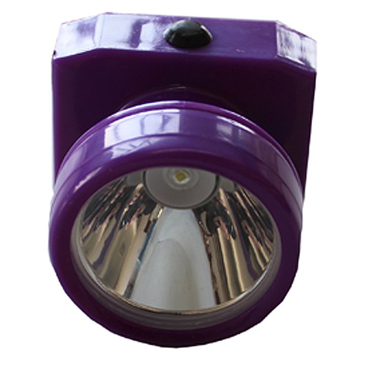 Purple Color 1W Rechargeable LED Mining Cap Lamp