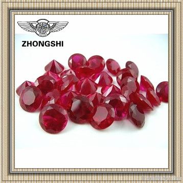 fashion jewelry set  synthetic corundum ruby red