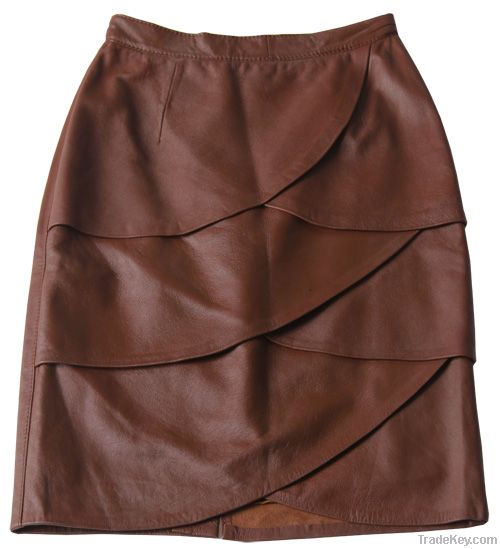 Vintage Leather Ind. Petal Leather Skirt