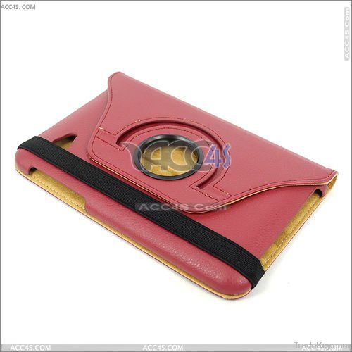 360 degree Litchi pattern Leather case for new ipad