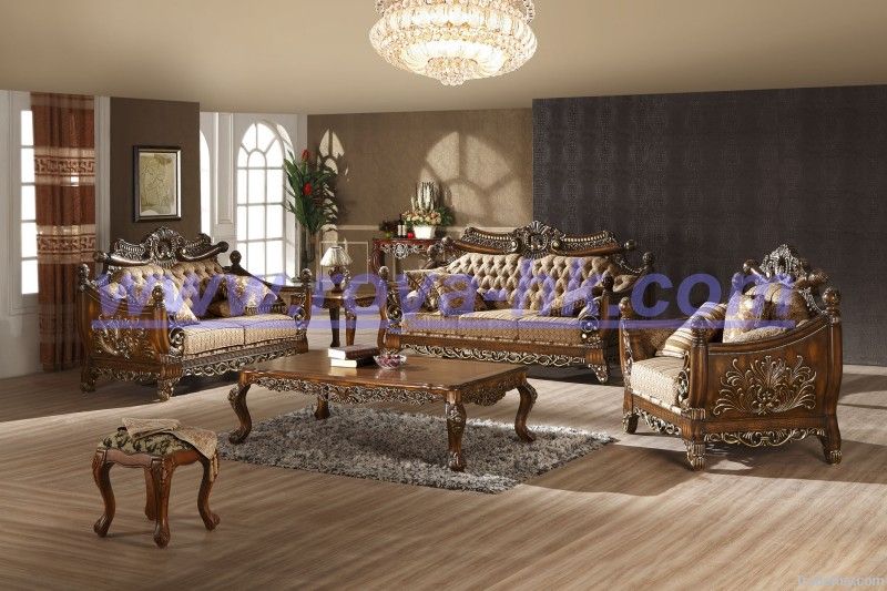 ES001, Hand craft European carved New classical antique sofa