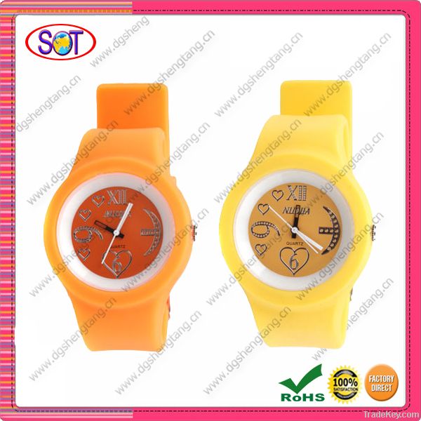 Fashion Silicone Sports Jelly Watches with 12 Colors and No MOQ limit
